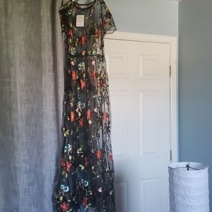 Brand new! Mesh amd embroidered dress